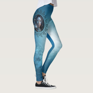 Himmlische Allianz zwischen Wolf und der schönen F Leggings