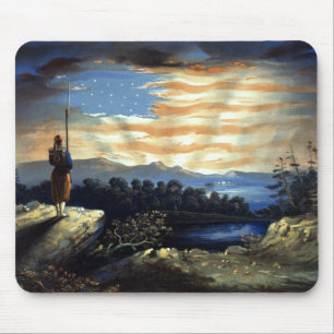 Himmlische amerikanische Flagge in Sky, Zouave Ziv Mousepad