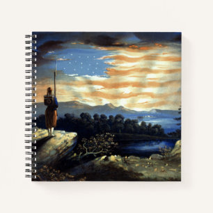 Himmlische amerikanische Flagge in Sky, Zouave Ziv Notizbuch