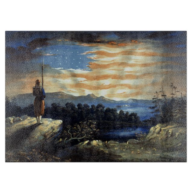 Himmlische amerikanische Flagge in Sky, Zouave Ziv Schneidebrett (Vorderseite)