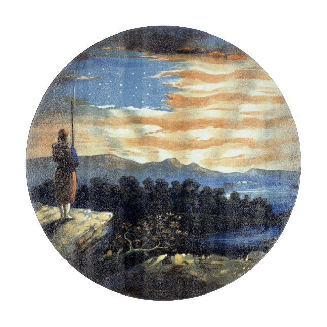 Himmlische amerikanische Flagge in Sky, Zouave Ziv Schneidebrett (Vorderseite)