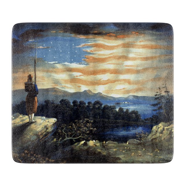Himmlische amerikanische Flagge in Sky, Zouave Ziv Schneidebrett (Vorderseite)