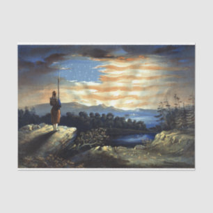 Himmlische amerikanische Flagge in Sky, Zouave Ziv Seidenpapier
