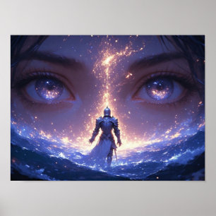 Himmlische Augen und der einsame Ritter Poster