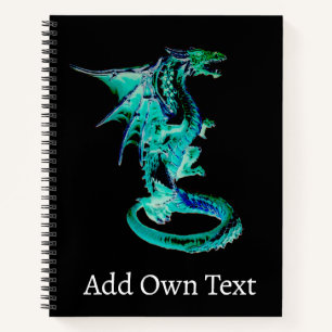 Himmlische Blaue Drachen-Fantasy-Kunstwerke Mythis Notizbuch