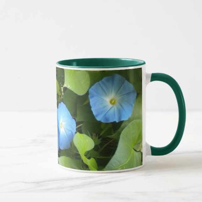 Himmlische Blue Morning Glories Tasse (Rechts)
