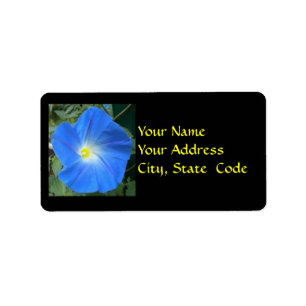 Himmlische Blue Morning Glory-Adressetiketten Adressaufkleber