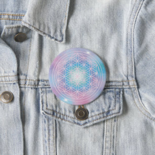 Himmlische Blüte – Heilige Geometrie Button