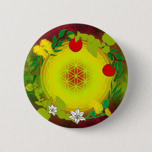 Himmlische Blüte – Heilige Geometrie Button