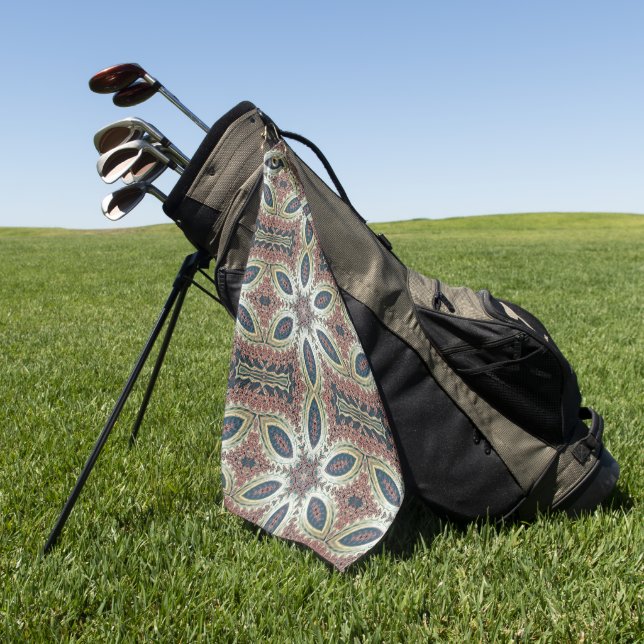 Himmlische Blütenblätter der Unendlichkeit Golfhandtuch (Gras)