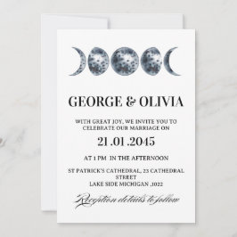 Himmlische Boho-Astrologie-Hochzeit Hochzeit Einladung