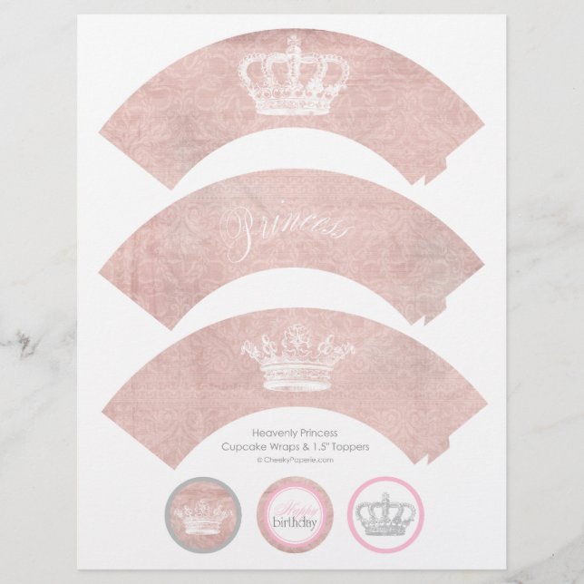 Himmlische Cupcake Wraps & Toppers (Vorderseite)