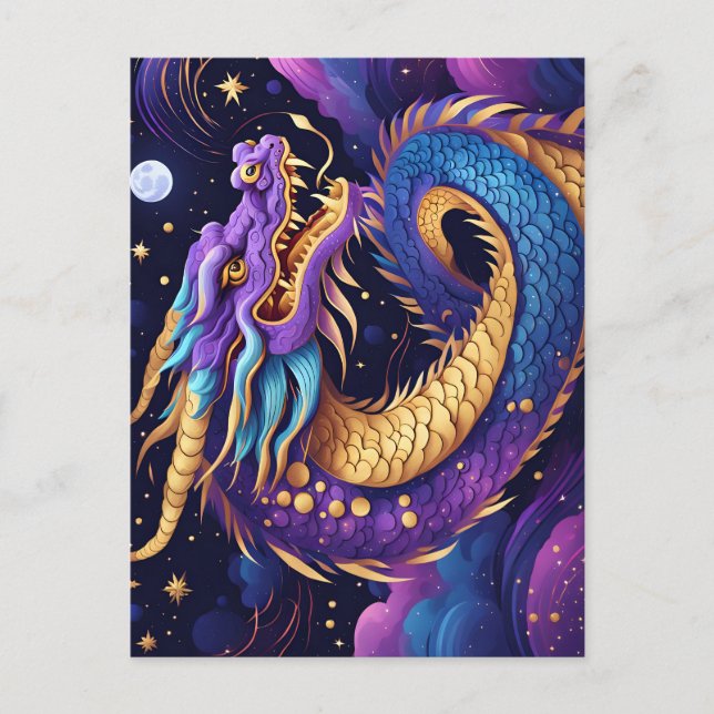 himmlische Drachen-Postkarte  Postkarte (Vorderseite)