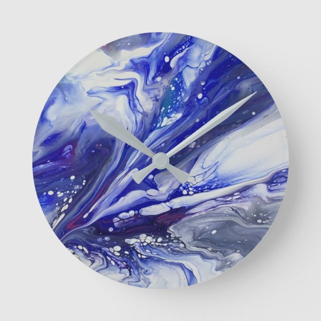 Himmlische Drift Runde Wanduhr (Vorderseite)