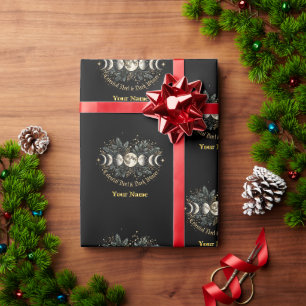 Himmlische Ecke Dunkle Wintermondphasen Geschenkpapier