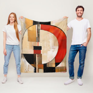 Himmlische Eleganz: Abstrakte Erforschung in Beige Fleecedecke