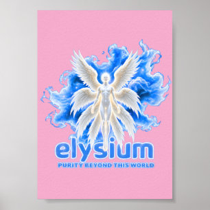 Himmlische Elysium-Schutzengel Flügel Pop Art Poster