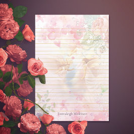 Himmlische Engel Lined Monogram Post-it Klebezettel