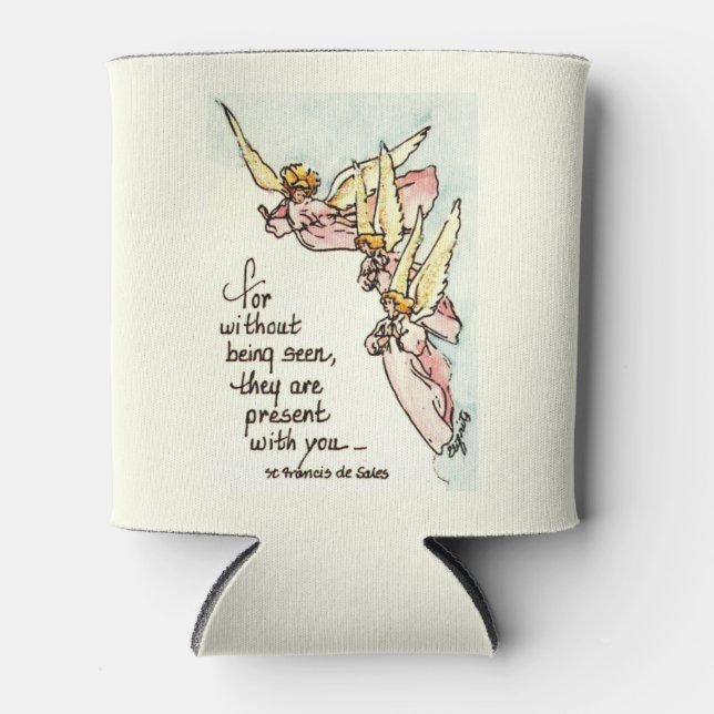 Himmlische Engel mit Sprichwort Comfort Sketch Dosenkühler (Vorderseite)