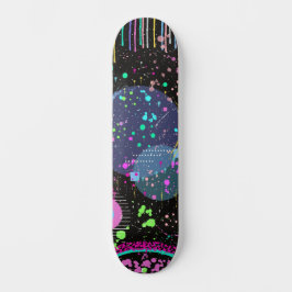Himmlische Feiern: Maximalistische abstrakte Kunst Skateboard