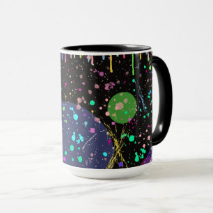 Himmlische Feiern: Maximalistische abstrakte Kunst Tasse