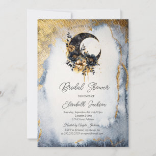 Himmlische Floral Mond Brautparty Einladung