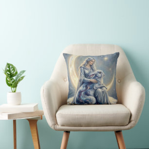Himmlische Galaxie Hase Mond Göttin Fantasy-Kunst Kissen