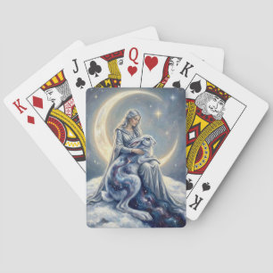 Himmlische Galaxie Hase Mond Göttin Fantasy-Kunst Spielkarten