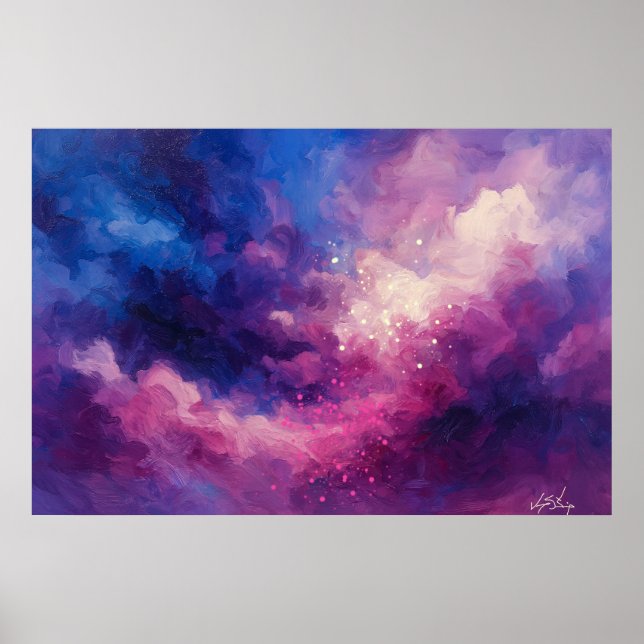 Himmlische Glut Abstract Poster (Vorne)