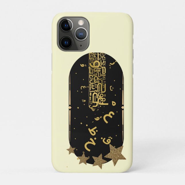 Himmlische Goldene Sterne Chic iPhone 11 Pro Hülle (Rückseite)