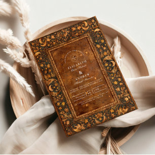 Himmlische gotische Barock-Hochzeit Einladung