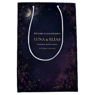 Himmlische gotische Mond-Hochzeits-Geschenktasche Mittlere Geschenktüte