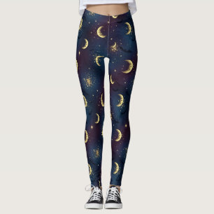 Himmlische Halloween-Nacht-Bokeh - Mystischer Mond Leggings
