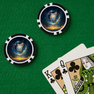 Himmlische Harfe der mondgebundenen Himmel.  Pokerchips