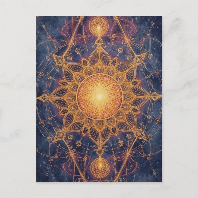 Himmlische Harmonie – Portal des heiligen Lichts Postkarte (Vorderseite)