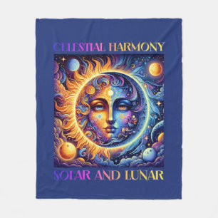 Himmlische Harmonie Sonne und Mond, Astrologie Fleecedecke