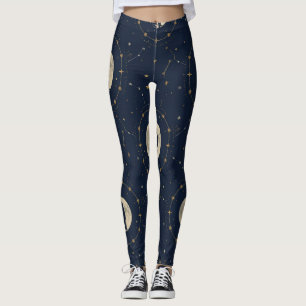 Himmlische Heulende-Wolf-Mond-Muster-Leggings Leggings