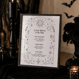 Himmlische Hexen-Halloween-Brautjungfern-Menü Poster