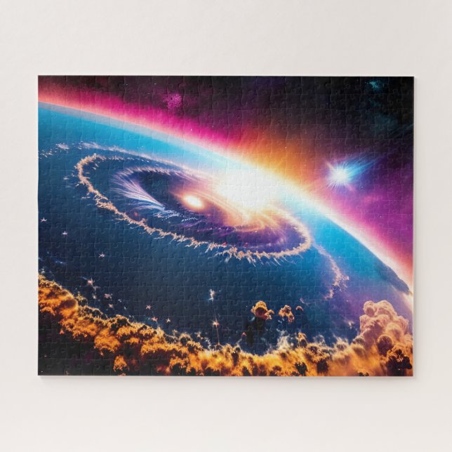 Himmlische Himmel zeigen eine kosmische Kunst im W Puzzle (Horizontal)