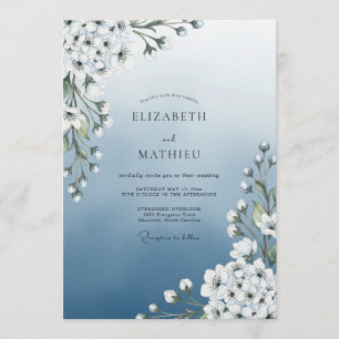 Himmlische Himmelblüten-Hochzeit Einladung