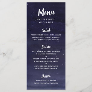 Himmlische Himmels-Hochzeit Menükarte