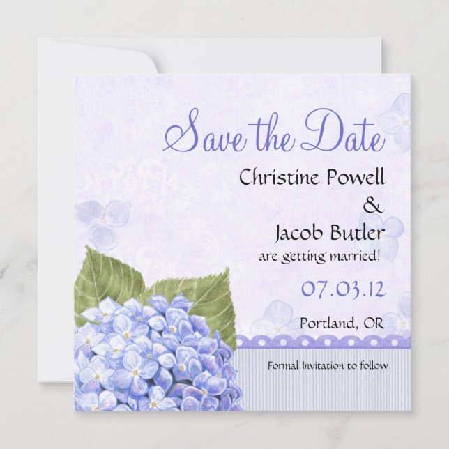 Himmlische Hydrangea - Save the Date (Vorderseite)