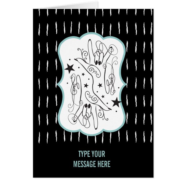 Himmlische ILY-Handform. Personalisierung (Vorne)