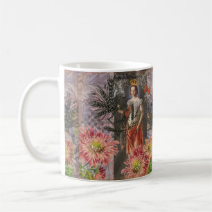 Himmlische Jungfrau-Göttin-Collage: Vintage-Himmel Kaffeetasse