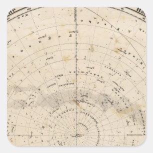 Himmlische Karte Quadratischer Aufkleber
