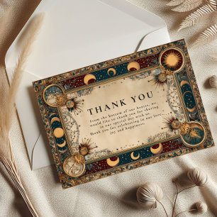 Himmlische königliche Barockhochzeit Dankeskarte