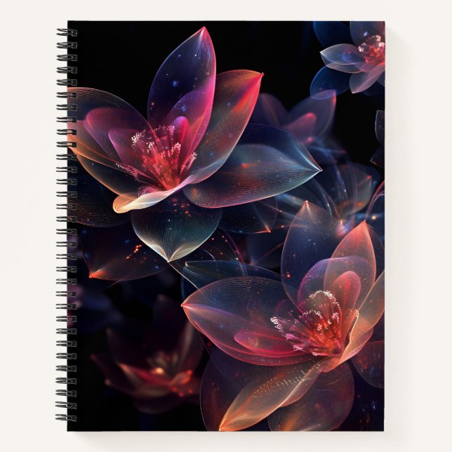 Himmlische kosmische Lotusblüte Notizbuch (Vorderseite)
