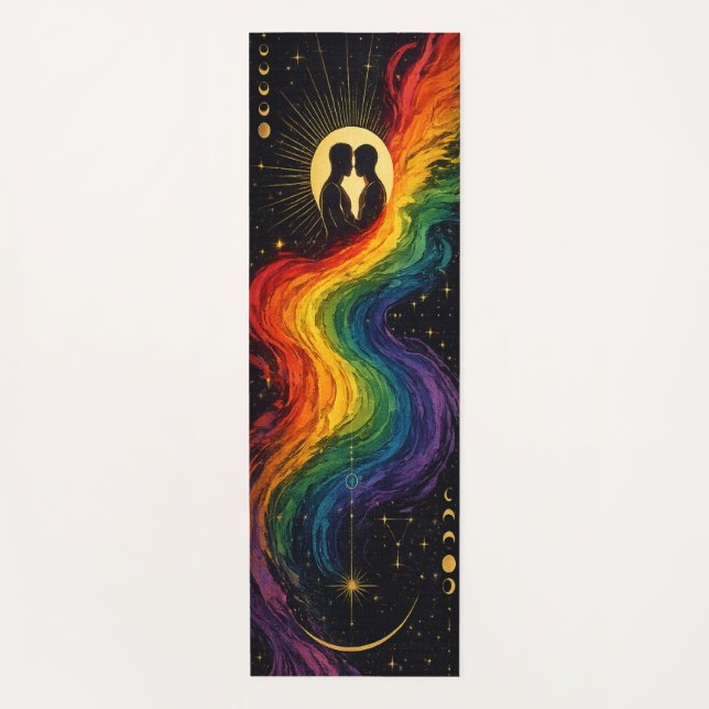 Himmlische LGBTQ-Meditationsmatte Yogamatte (Vorderseite)