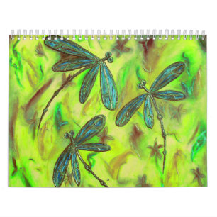 Himmlische Libellen auf einem Sternenhimmel Kalender