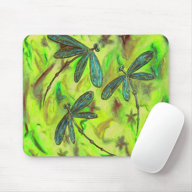 Himmlische Libellen auf einem Sternenhimmel Mousepad (Mit Mouse)